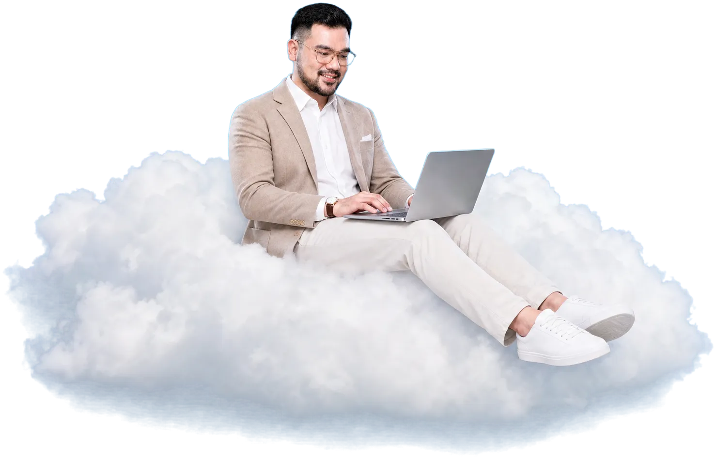 อาจารย์นิค P-SKY นั่งพิมพ์ Laptop บนก้อนเมฆ